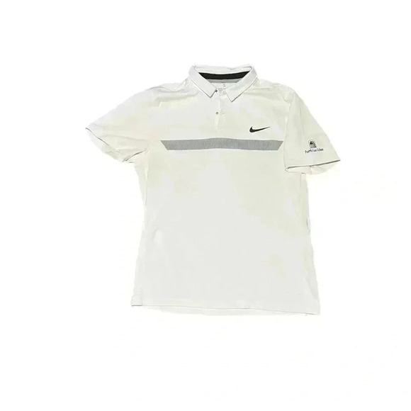 Nike Golf Puerto Los Cabos Golf Polo SHIRT Large White Dri Fit - Picture 2 of 3